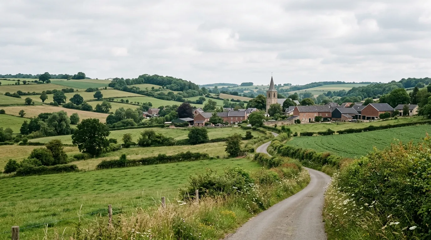 Het glooiende landschap van Zuid-Limburg rond Schinnen